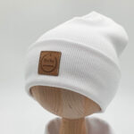 Czapka prążkowana dziecięca biała