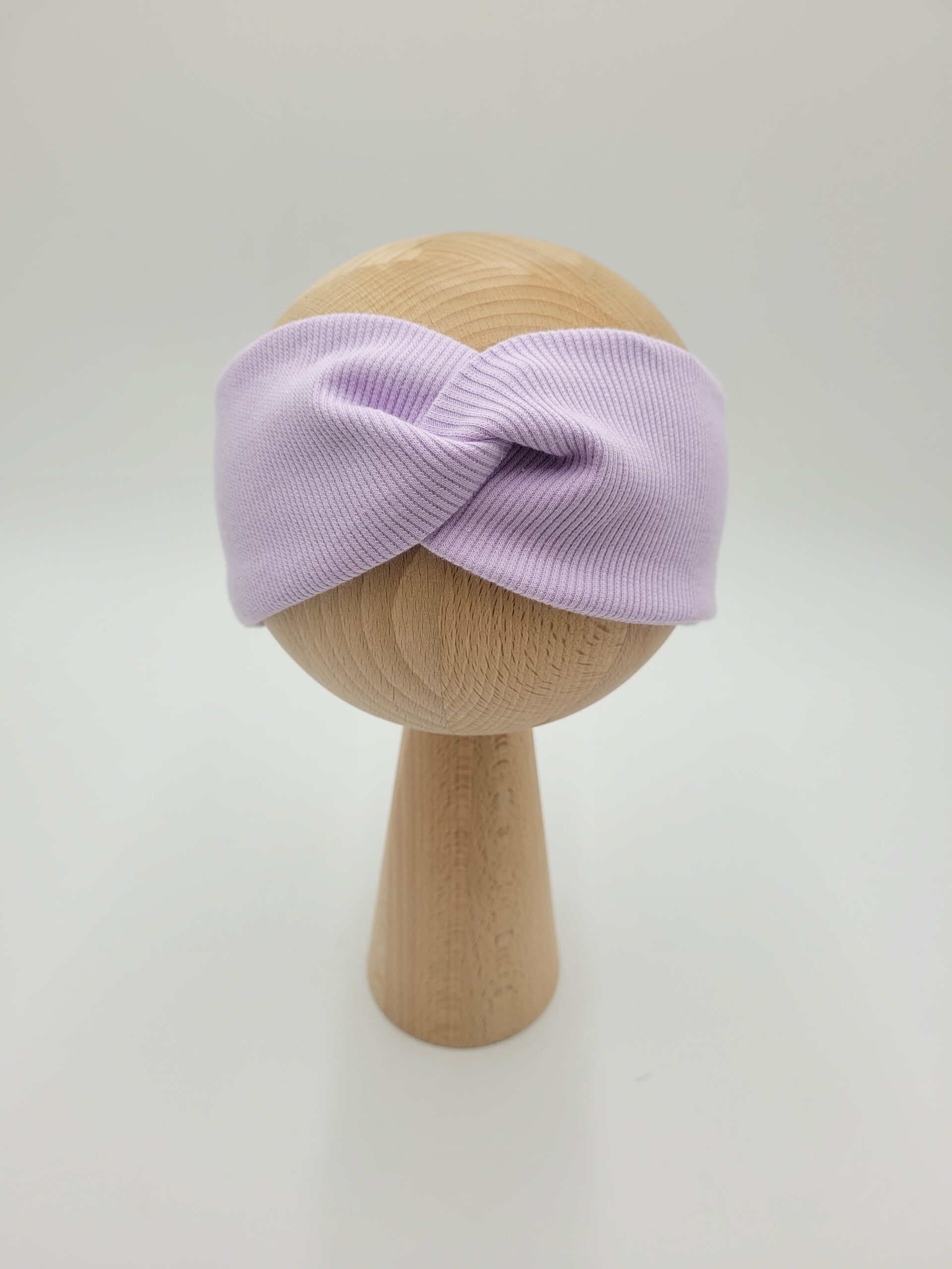 Opaska prążkowana przeplatana lawenda