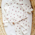 Bluza i legginsy prążkowane dla dziewczynki różyczki