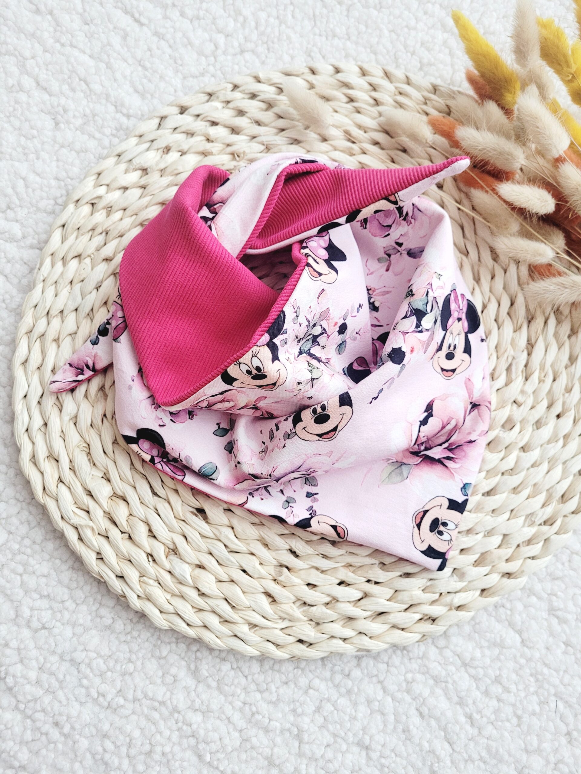 Chusta maxi z falbanką Minnie fuksja