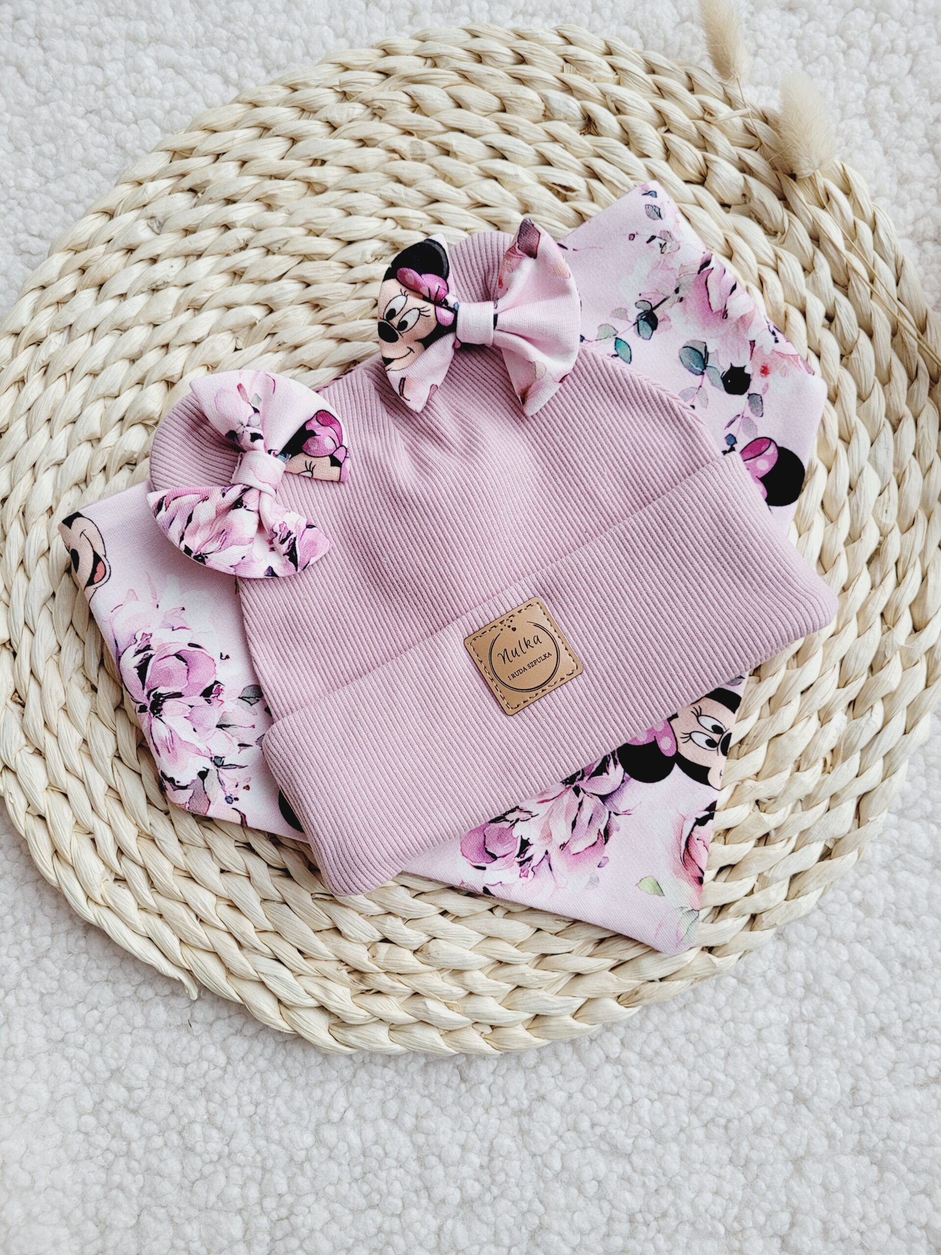 Komplet dla dziewczynki Minnie pastelowy róż