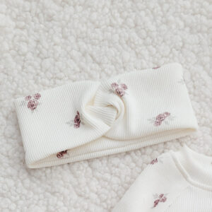Opaska przeplatana dla dziewczynki różyczki