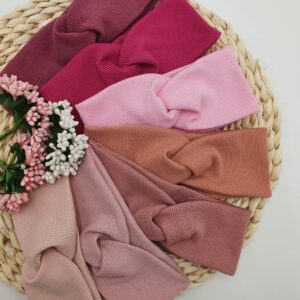 Opaska prążkowana dla dziewczynki 3 sztuki