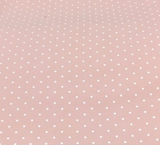 Dzianina Biały maczek na różu