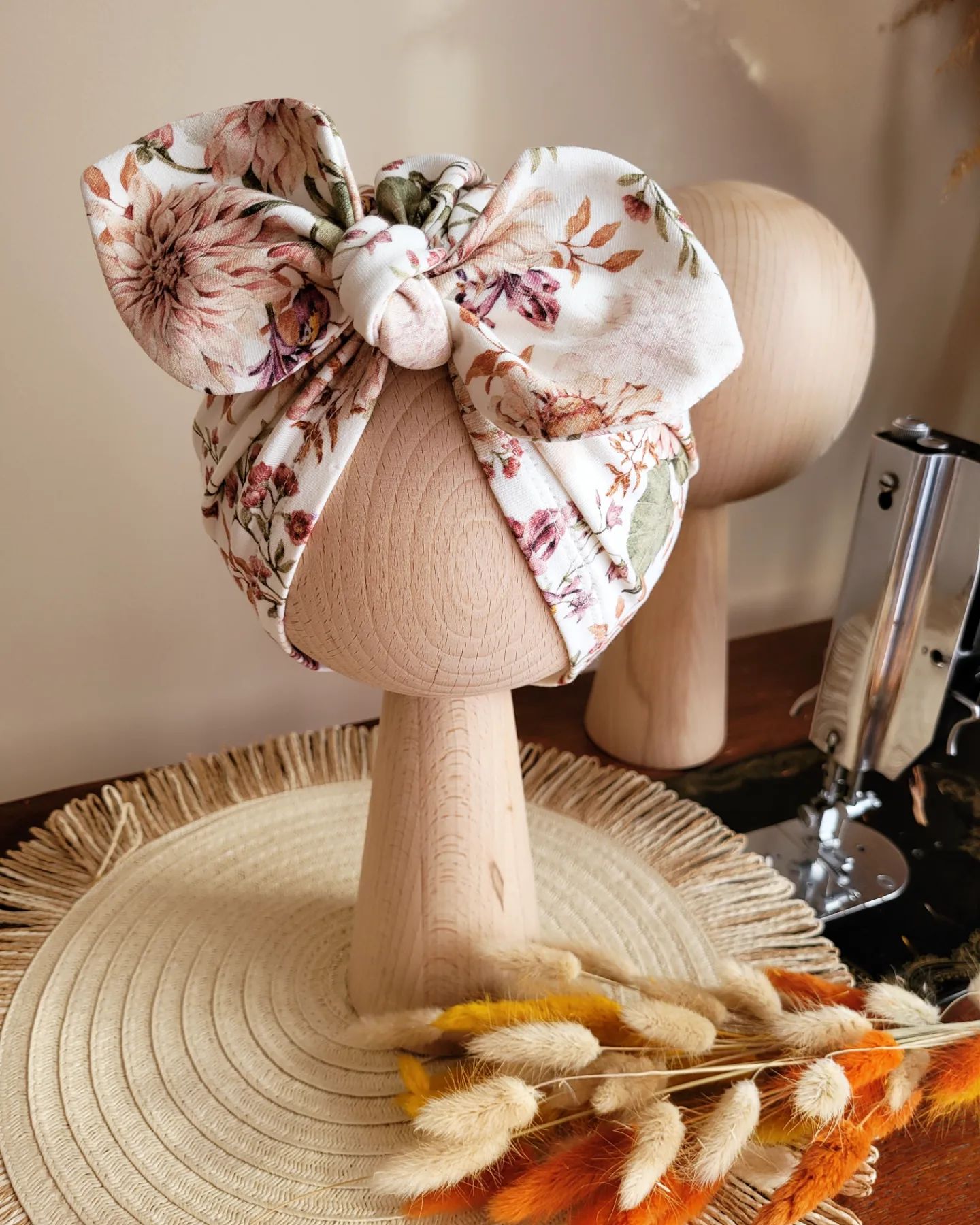 Turban dla dziewczynki z kokardą pin-up Dalie