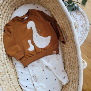 Bluza dziecięca mama gąska ciemny karmel