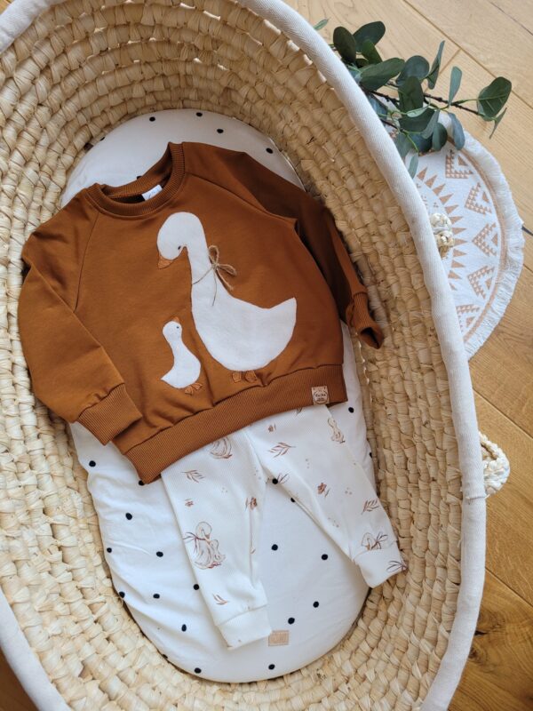 Bluza dziecięca mama gąska ciemny karmel
