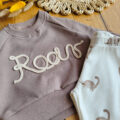 Bluza z aplikacją roar i legginsy prążkowane dinozaury