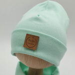 Czapka prążkowana dziecięca mięta