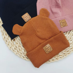 Czapka z uszami dziecięca prążkowana pozostałe kolory