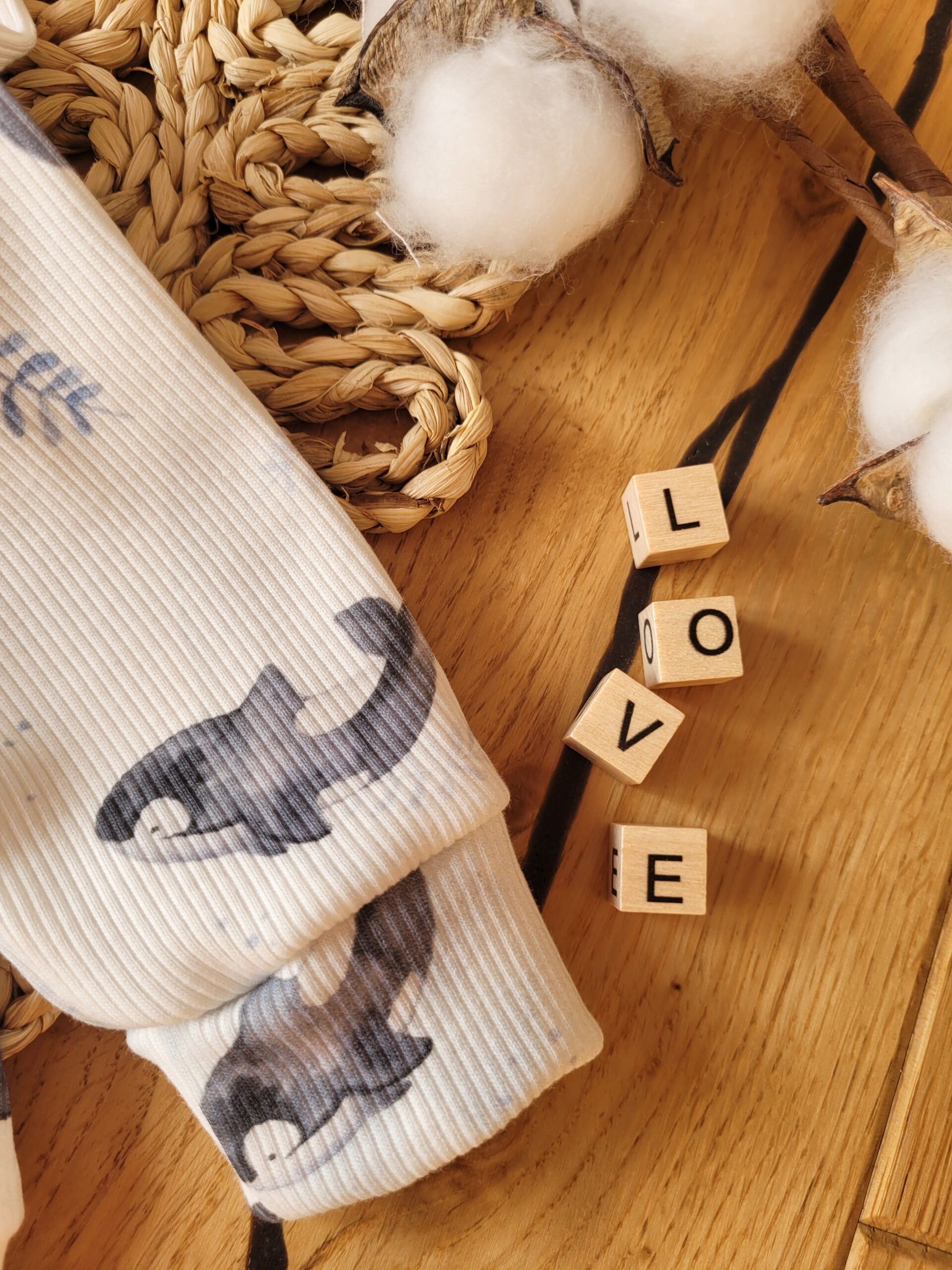 Legginsy prążkowane dziecięce ocean