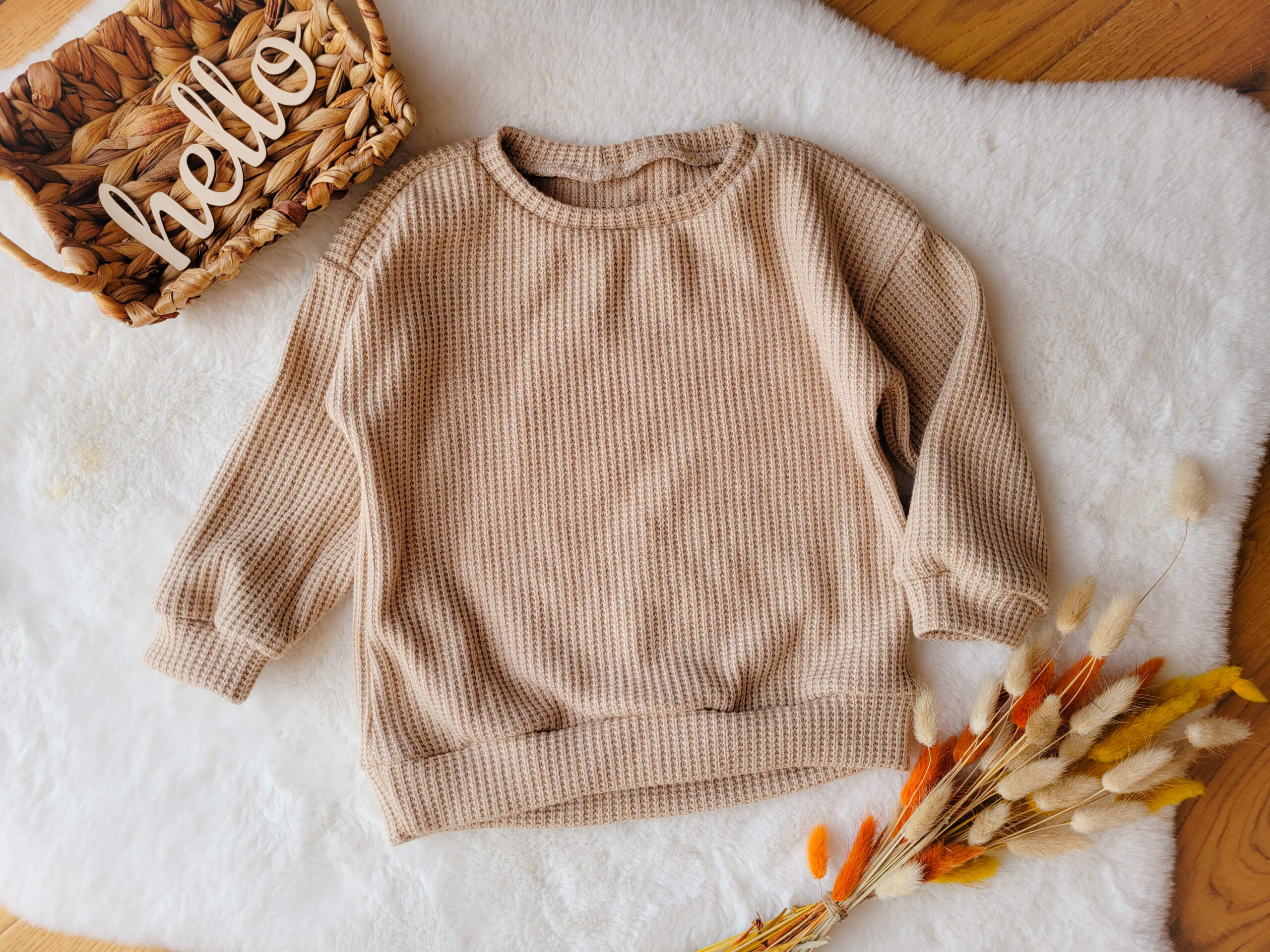 Sweterek oversize beż