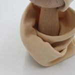 Komin prążkowany kremowy