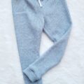 Legginsy dziecięce sweterkowe błękitne