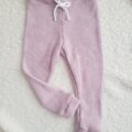 Legginsy sweterkowe dla dziewczynki różowe