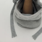 Komin zimowy szary melanż jasny