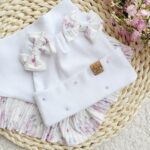 Komplet dla dziewczynki Old Roses biały