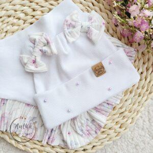 Komplet dla dziewczynki Old Roses biały