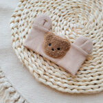 Opaska prążkowana miś jasny beż