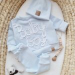 Bluza, legginsy i czapka Baby boy kolor baby blue