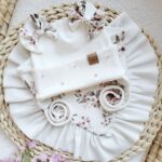 Komplet wiązany dla dziewczynki z perełkami Rosie