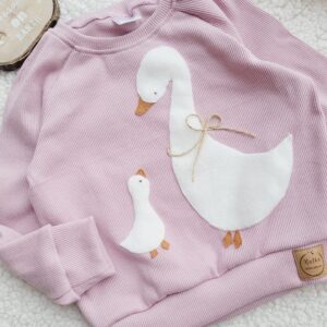 Bluza dla dziecka prążkowana Gąski - kolory