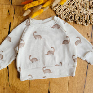 Bluza prążkowana dla dziecka Dinozaury