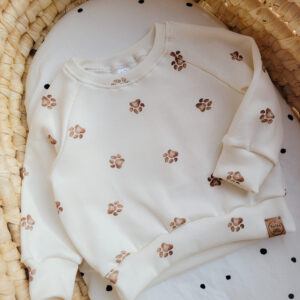 Bluza prążkowana dla dziecka Psie Łapki