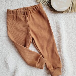 Legginsy prążkowane dla dziecka Cynamon